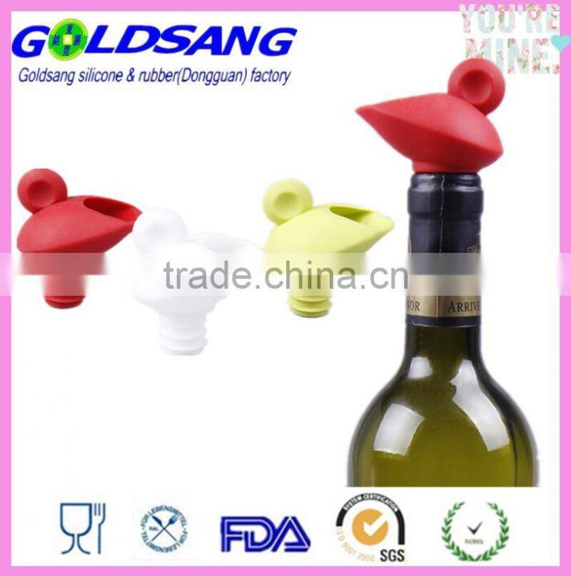 FDA food grade Silicone bottle stopper wine pourer