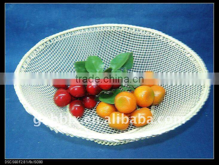 White wire home storage retail display baskets