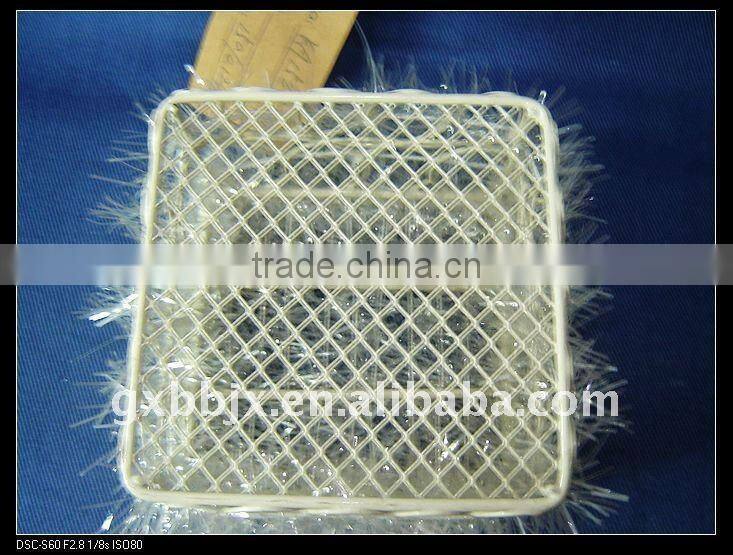 White square wire decorative with white coloured ribbon storage wholesale shipping boxes