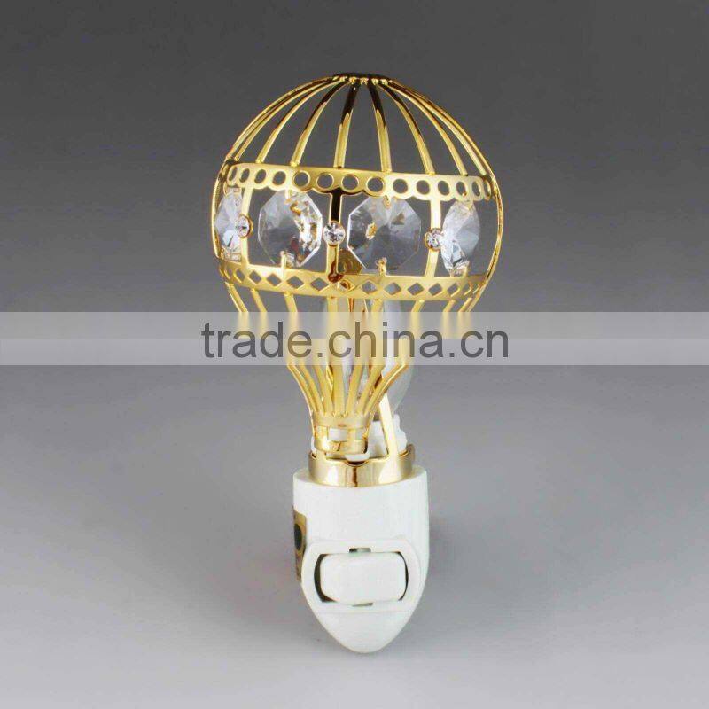 24K gold plated crystal flower for home decoration
