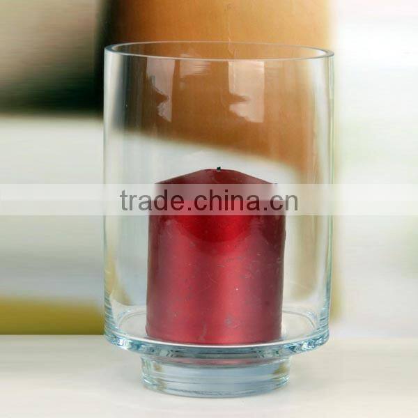 25cm/20cm length clear hande made home decor sqnare vase