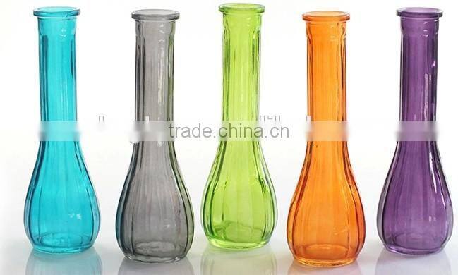 colored glass vase glass flower pot