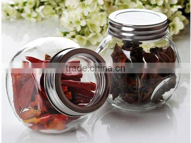 oval shape clear empty wholesale glass jars for canning