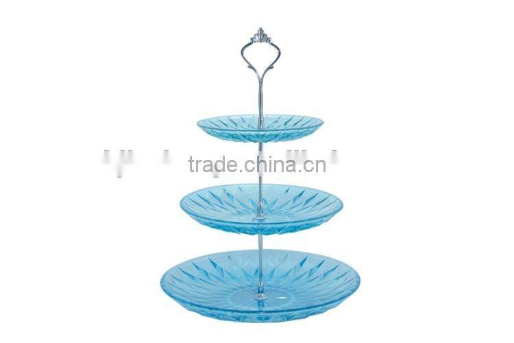 colorful glass charger plate rack set for cake pizza