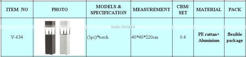 wicker rattan outdoor torch