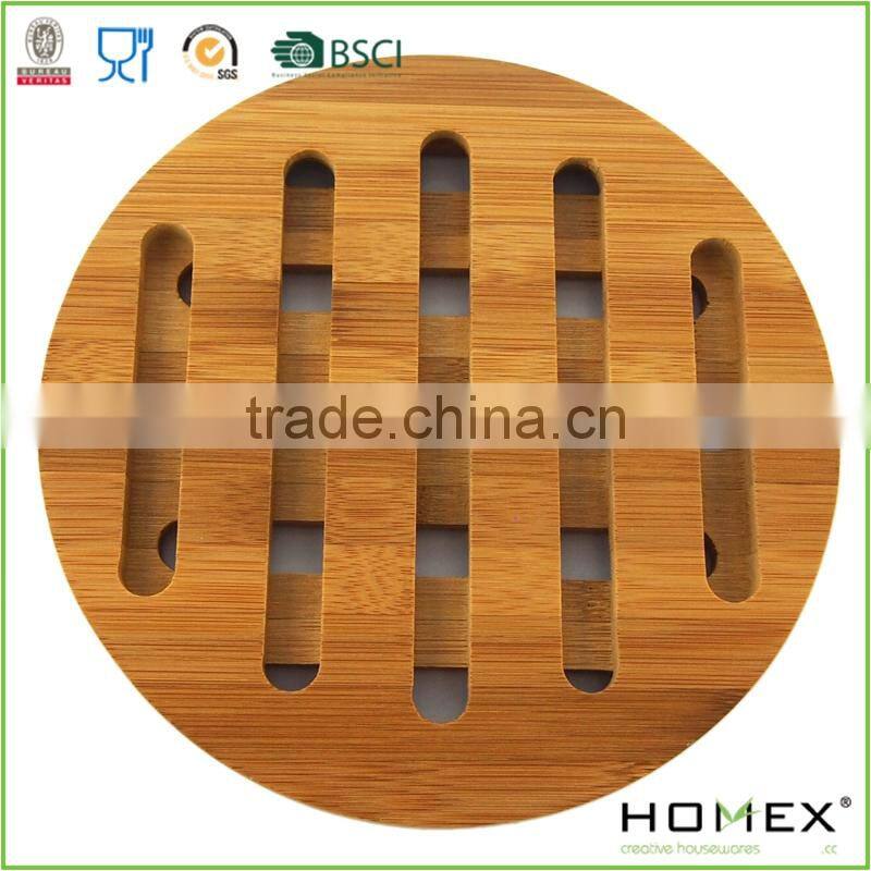 Round Bamboo Coaster/Bamboo Trivet/Homex_FSC/BSCI Factory