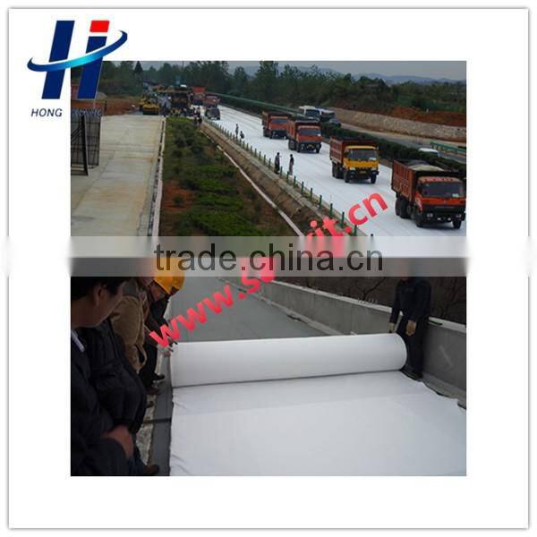polyester short fiber needle punched non woven geotextile used in road construction