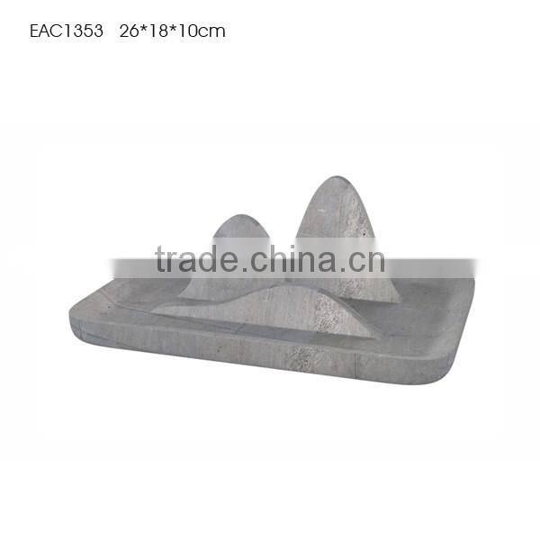 Multi-function concrete office desk organizer/ phone holder / ipad holder