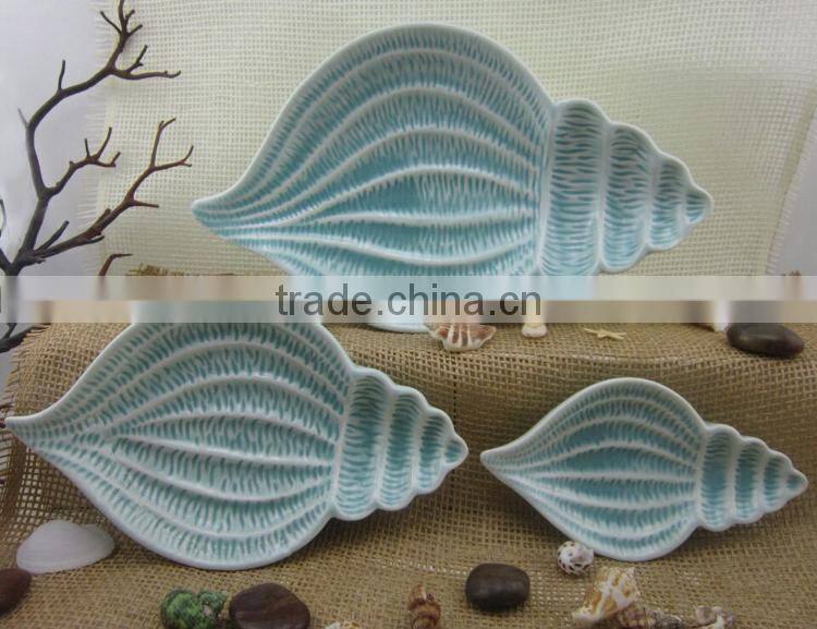Ceramic material ocean series dinnerware sets dishes and plates set