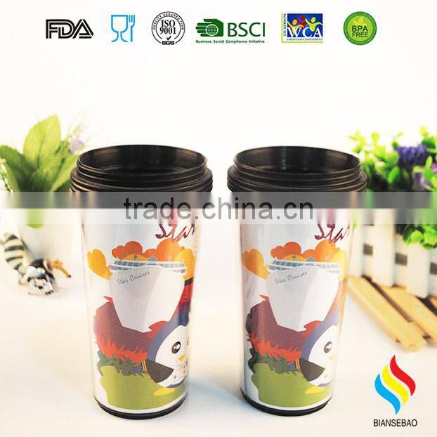 Tumbler with changeable paper