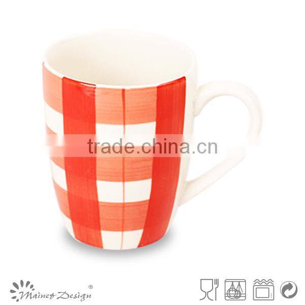 high quality ceramic mug hand painting colour band
