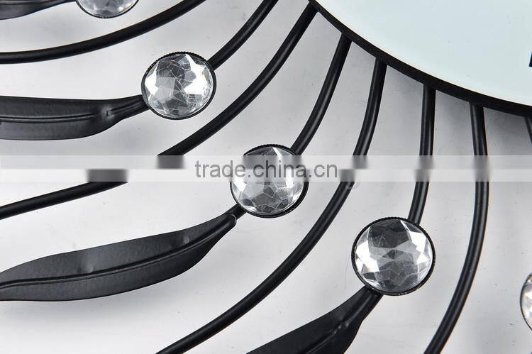 Round shape metal wall digital clock