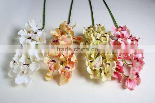 Real touch Decorative Artificial Cymbidium orchid flower for landscaping decoration