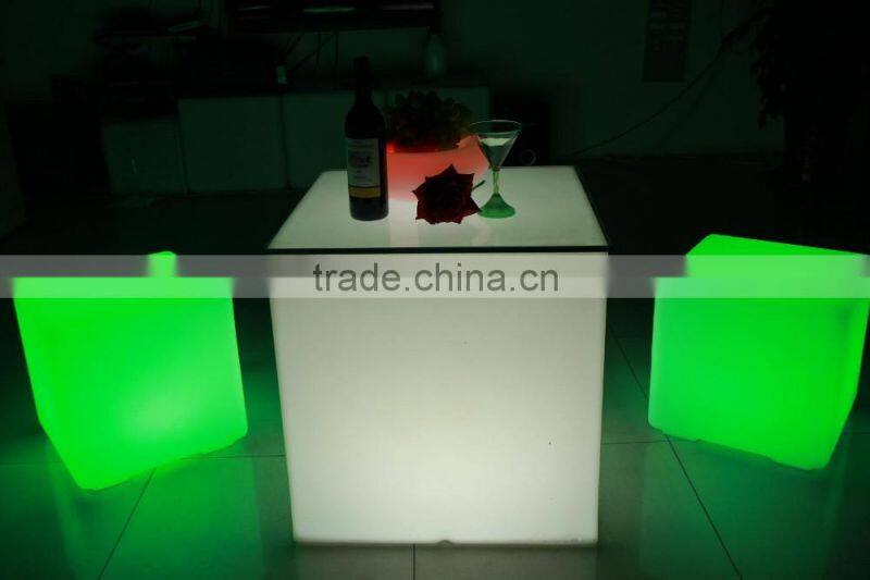 Night club lighting illuminated led cube table 80*80*80cm