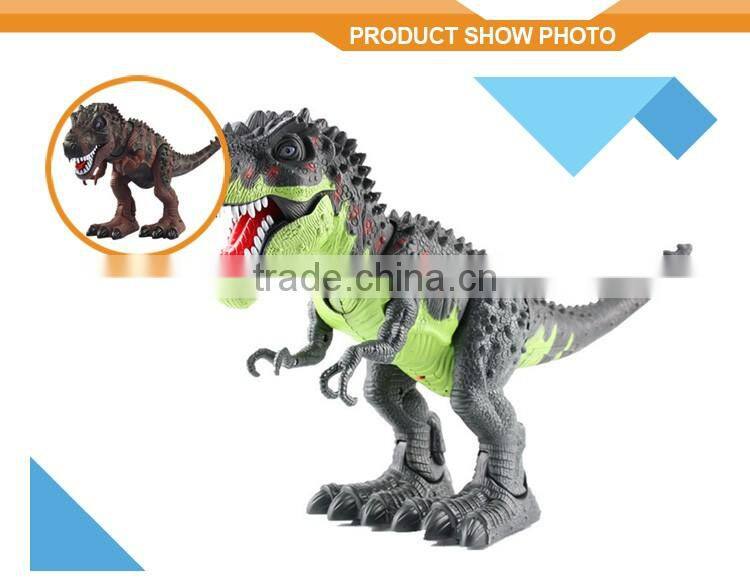 2017 wholesale big battery operated plastic dinosaur toys set