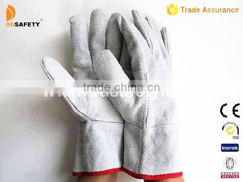 Hot Sales Nature White Short Welding Glove For EN388