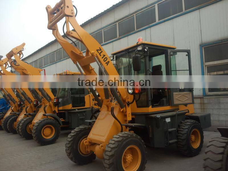 1ton zl10 chinese garden mini pay loader with CE,hitch