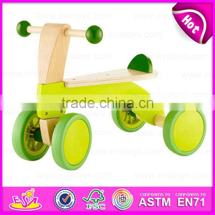 2015 New arrival Wooden Kid Trike Toy,Interesting cheap Wooden Tricycle Toy,Green color wooden baby tricycle toy in bulk W16A013