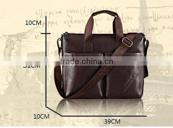 (OEM)korean mans pu leather laptop handbag