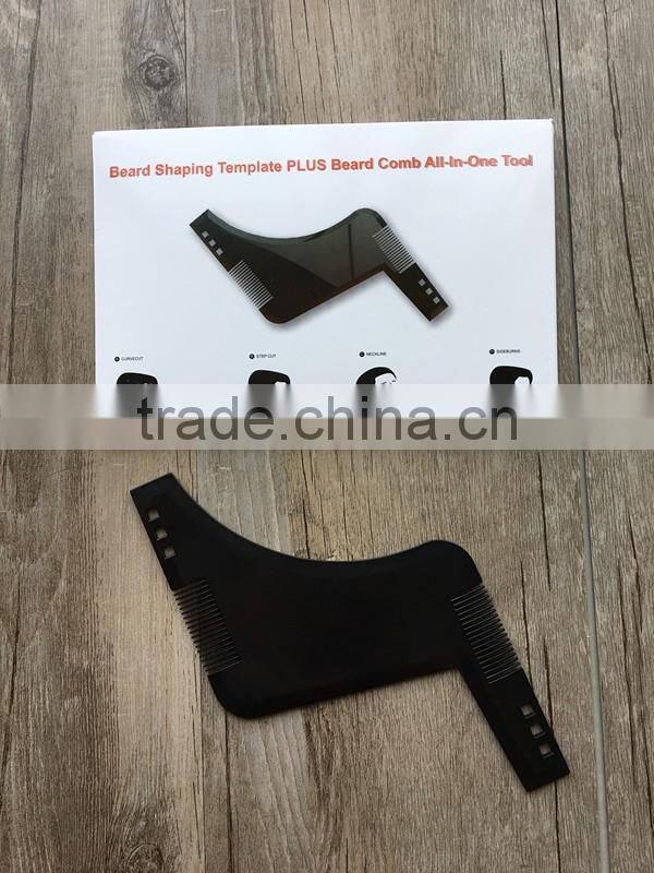 2017 new arrival beard shaping template comb beard comb