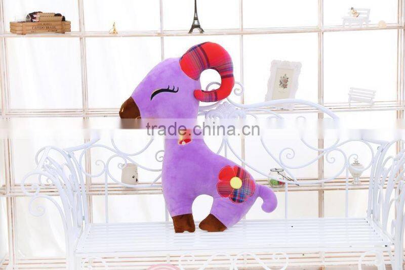 baby plush pillow plush animal goat pillow
