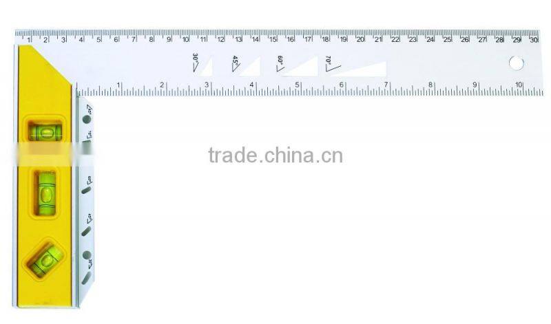 Square ruler With Etching Scale with 3 vials square ruler