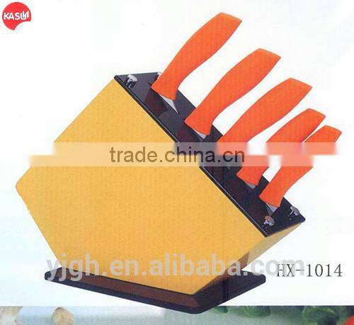 HX-1011 America hot sale 6pcs chef knife sets non stick painting
