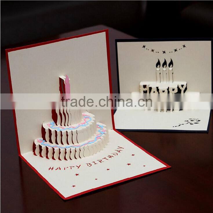 New Arrival Happy Birthday 3D Greeting Card Happy Birthdaycake 3D Birthday Greeting Cards