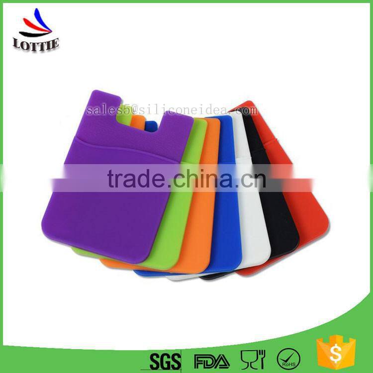 LOTTIE supply universal Silicone Rubber Credit Card Holder simple Silicone Card Holder