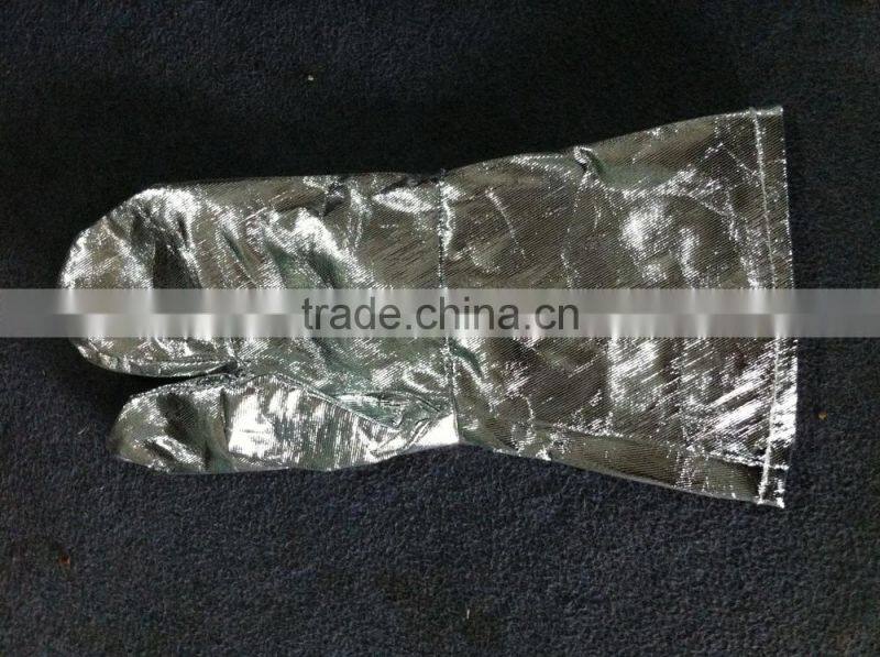 100% Aluminized Fabrics heat resistant food grade gloves(resistant 500 degree)