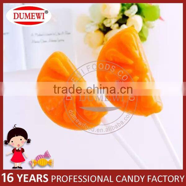 OEM Pictures Sweet Fruit Sliced Flat Lollipop Hard Candy