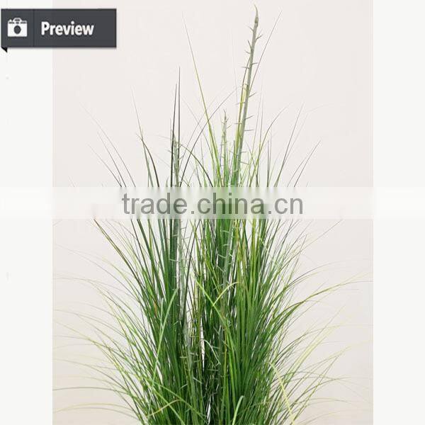 Wholesale Artificial Grass Potted Onion Grass with Barbed Spray Fake Grass Bonsai Plants for Home Decoration