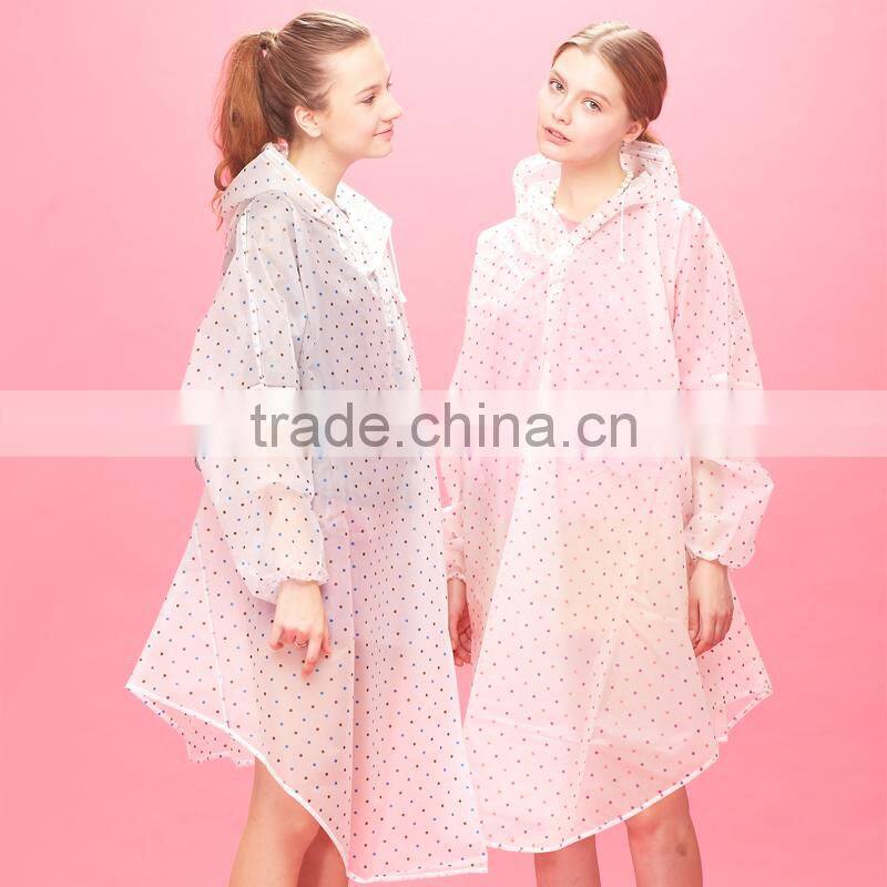 wholesale eva/tpu raincape women lace raincoats