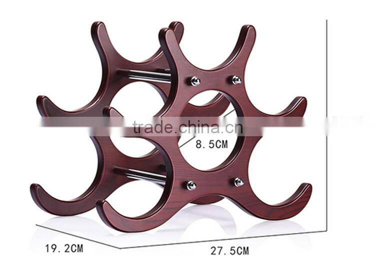 Luxurious fashion latest style round handmade wooden wine rack