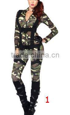 plus size Women's Military Shortall 100% cotton jeans long sleeve jumpsuit and rompers autumn /spring wear