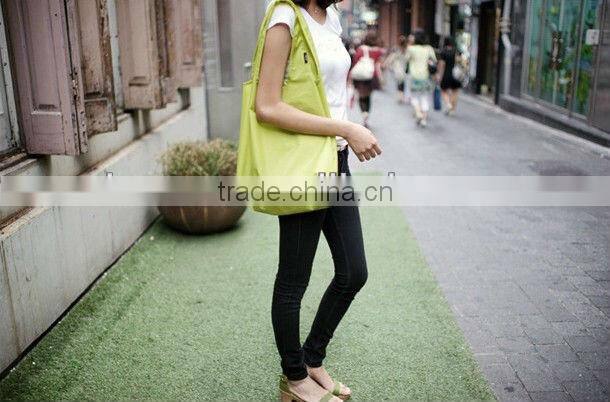 fashion foldable supermarket promotional nylon shopping bag