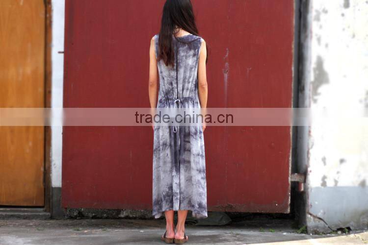 women's Tie Dye Maxi rayon Dress, summer dress