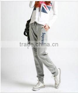 fashional style knitted printing sports&casual fleece long pants for women