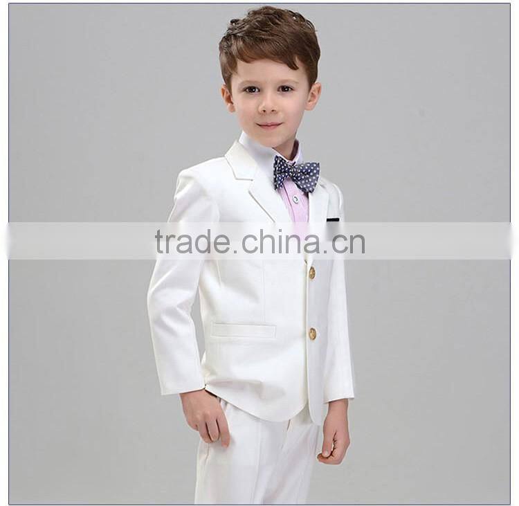 Customize Kids White Formal Coat Pant Dress Suit