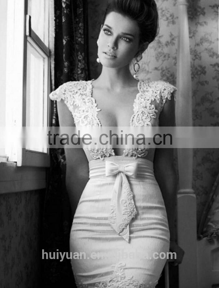 modest a line cap sleeve open front wedding dress pattern