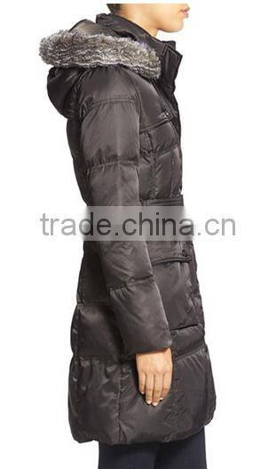 New Design Ladies Fashion Formal Long Parka Jacket