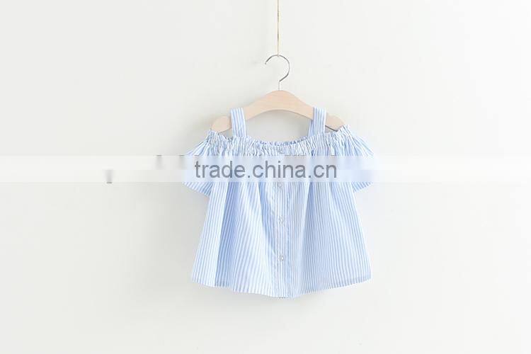 Girls striped shirt parental clothing 2017 summer new children's clothing baby leopard shirt mothers shirt