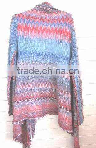 china lady sweater poncho