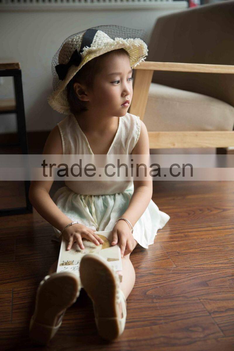COOL KID ZONE lovely white chiffon children suit girl child garment