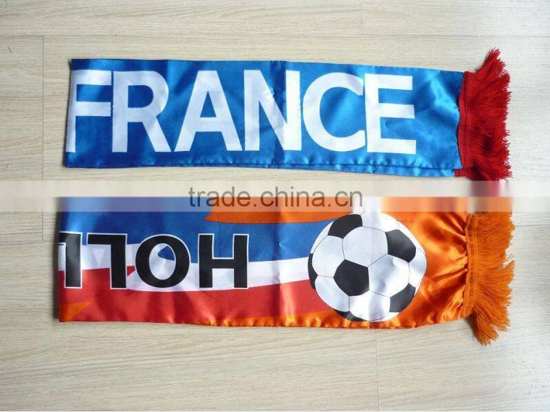 printed satin football scarf
