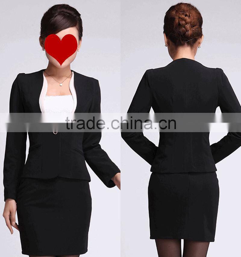 2017 customized women trendy skirt suits buiness skirt suits