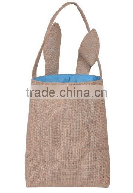 Wholesale monogrammed Easter bucket Easter basket Easter Burlap Bunny Basket picnic basket 2016 spring easter bag