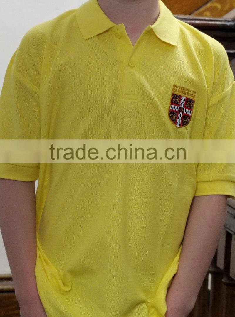 Comfortable polyester cotton short sleeve polo shirt for man and woman