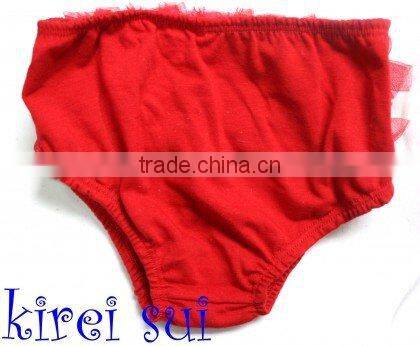 Red Baby Ruffles Chiffon Bloomers Panties T2