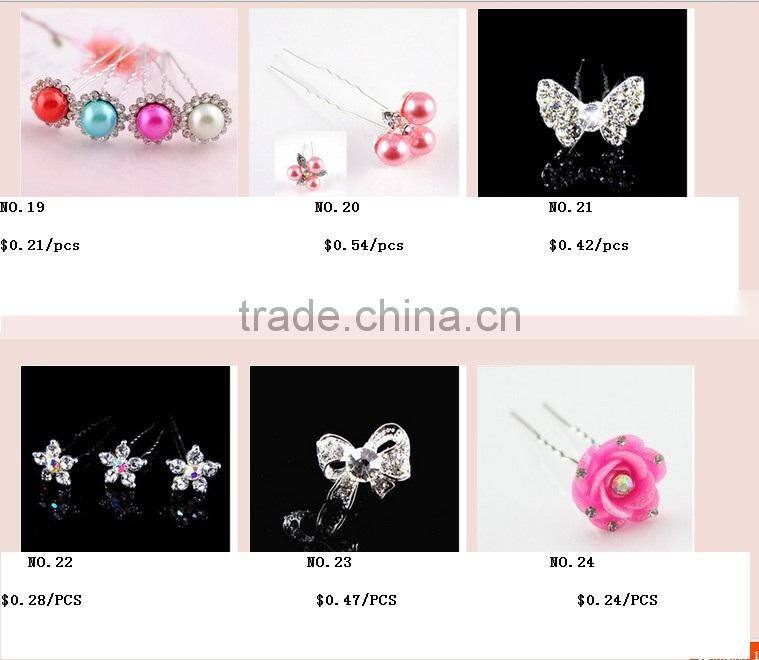 Czech Crystal Bridal Wedding Prom Hair Pins Clips